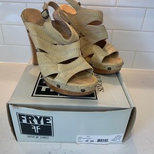 Frye Dara Campus Stretch open toe heels